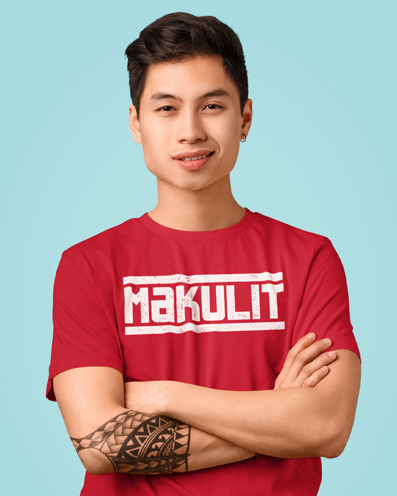 Male model wearing t-shirt