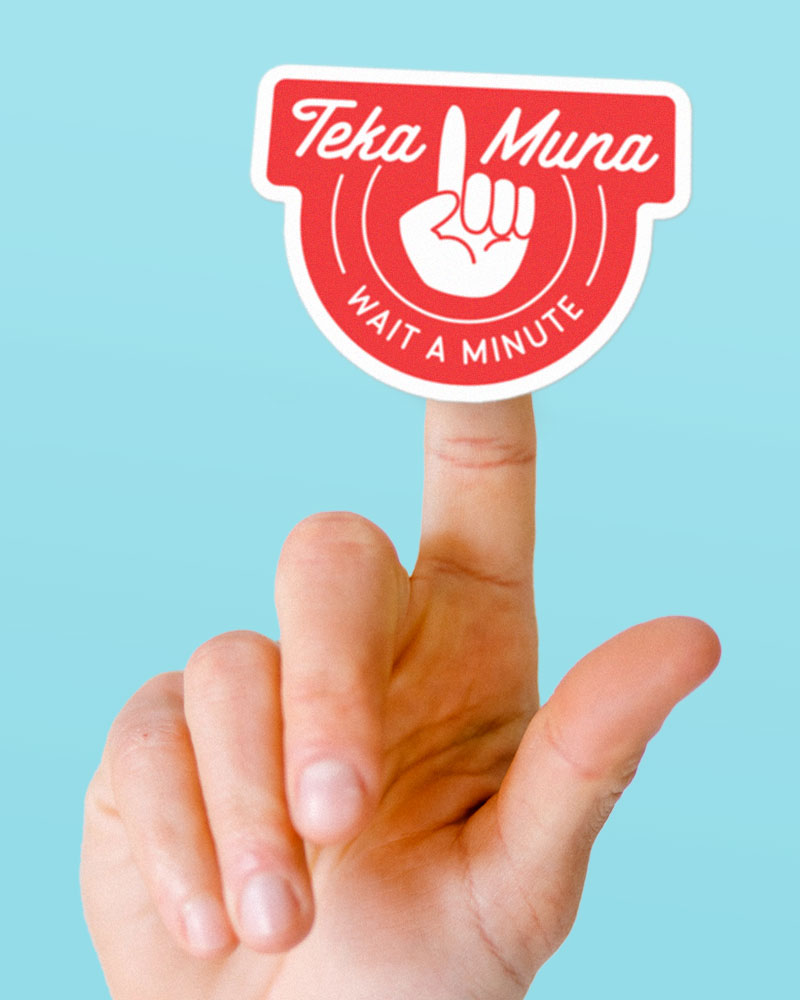 sticker on a finger